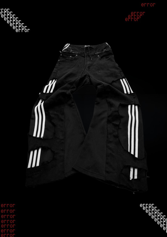 'MULTISTRIPED' FLARED JEANS
