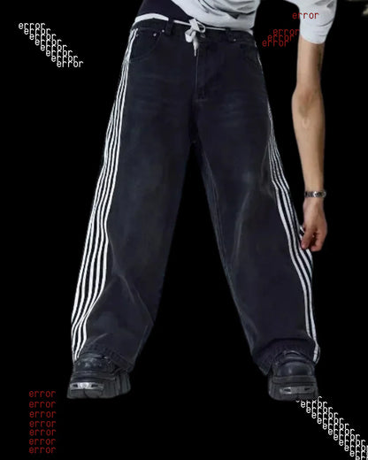 'STRIPED' LOOSE JEANS